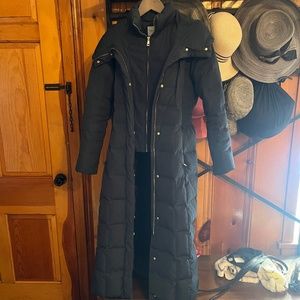 Classic style Navy Cole Haan ankle length puffer coat